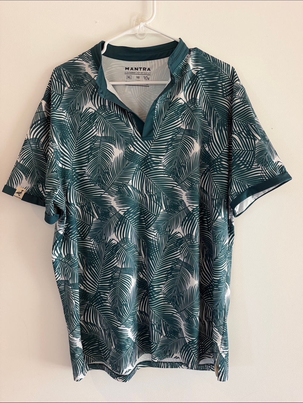 Men's Polo Palm Print Short Sleeve